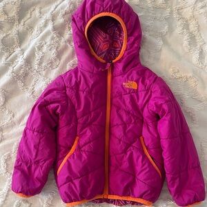 The North Face Fuchsia and Tangerine Quilted Jacket